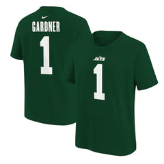 Ahmad Sauce Gardner New York Jets Youth Player Name & Number T-Shirt Green