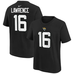 Trevor Lawrence Jacksonville Jaguars Youth Player Name & Number T-Shirt Black