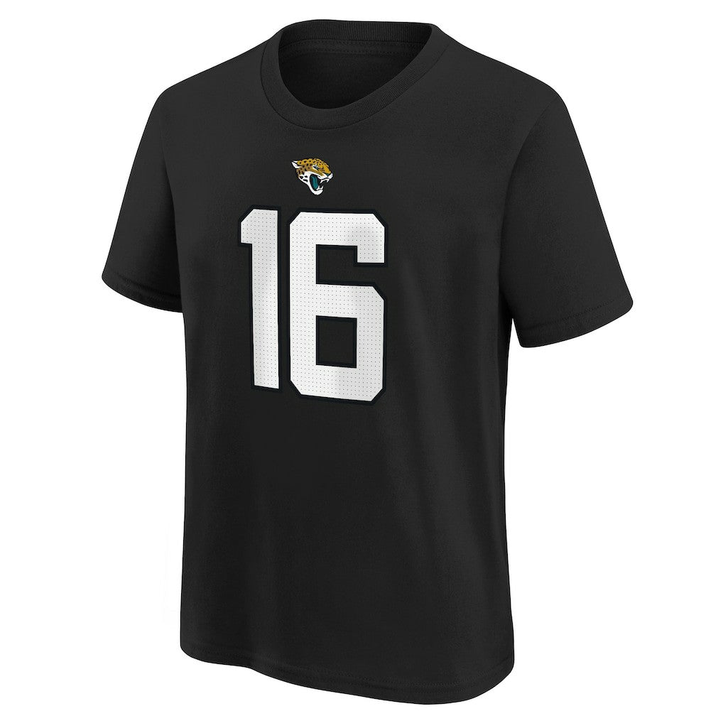 Trevor Lawrence Jacksonville Jaguars Youth Player Name & Number T-Shirt Black