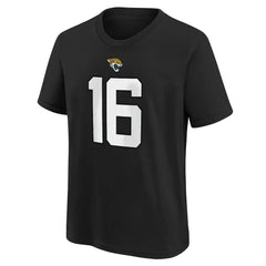 Trevor Lawrence Jacksonville Jaguars Youth Player Name & Number T-Shirt Black