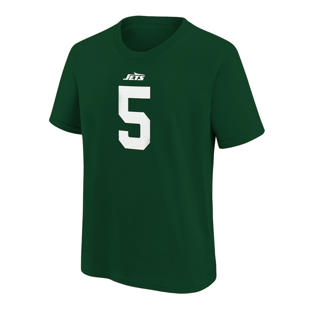 Garrett Wilson New York Jets Youth Player Name & Number T-Shirt Green