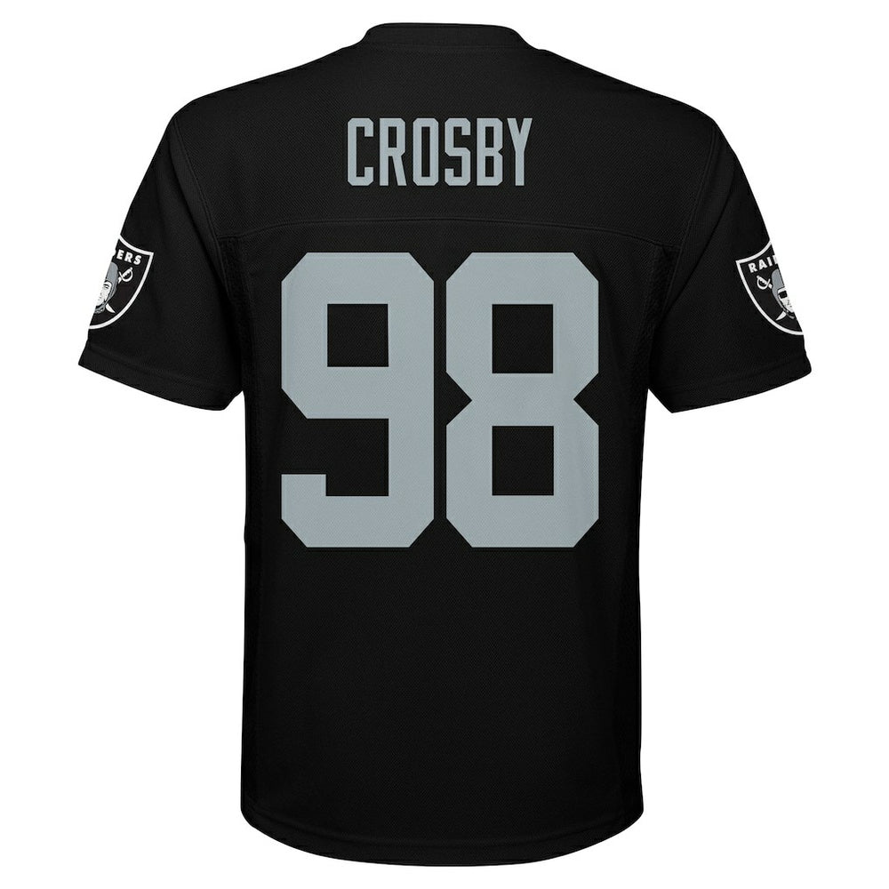 Maxx Crosby Las Vegas Raiders Youth Replica Player Jersey Black