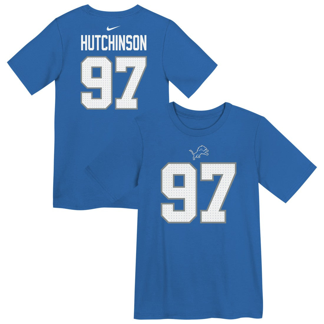 Aidan Hutchinson Detroit Lions Preschool Player Name & Number T-Shirt Blue