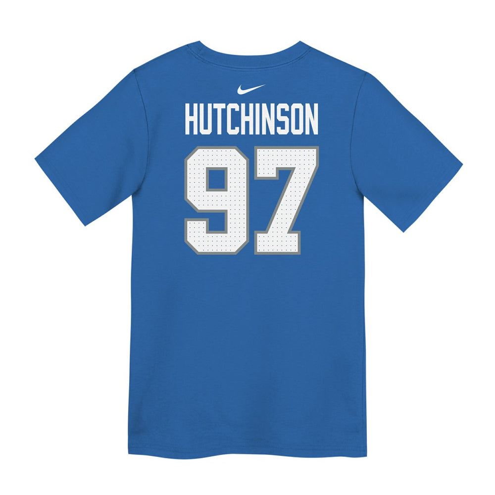 Aidan Hutchinson Detroit Lions Preschool Player Name & Number T-Shirt Blue