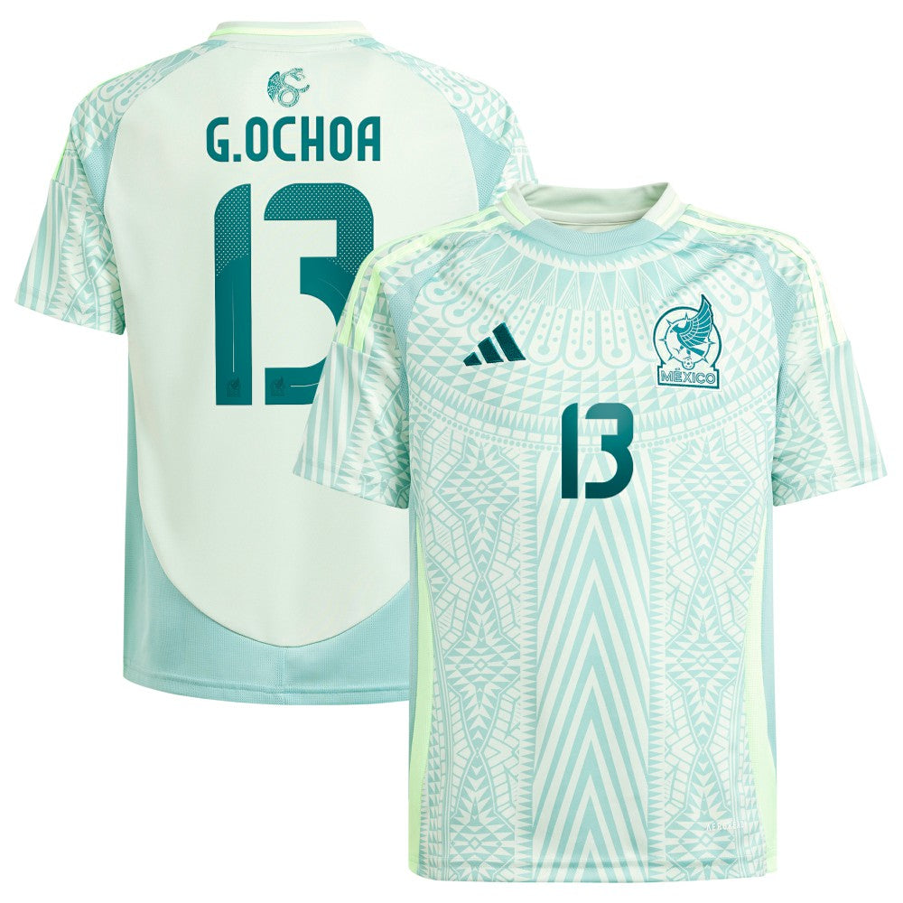 Guillermo Ochoa Mexico National Team Youth 2024 Away Replica Player Jersey Green