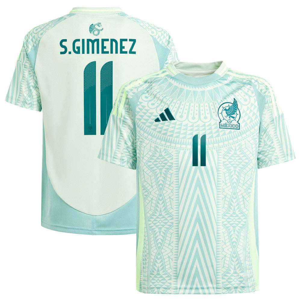 Santiago Giménez Mexico National Team Youth 2024 Away Replica Player Jersey Green sale