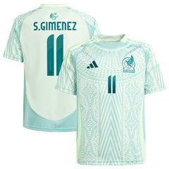 Santiago Giménez Mexico National Team Youth 2024 Away Replica Player Jersey Green sale