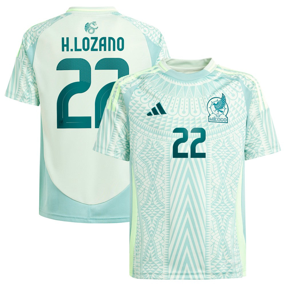 Hirving Lozano Mexico National Team Youth 2024 Away Replica Player Jersey Green shop