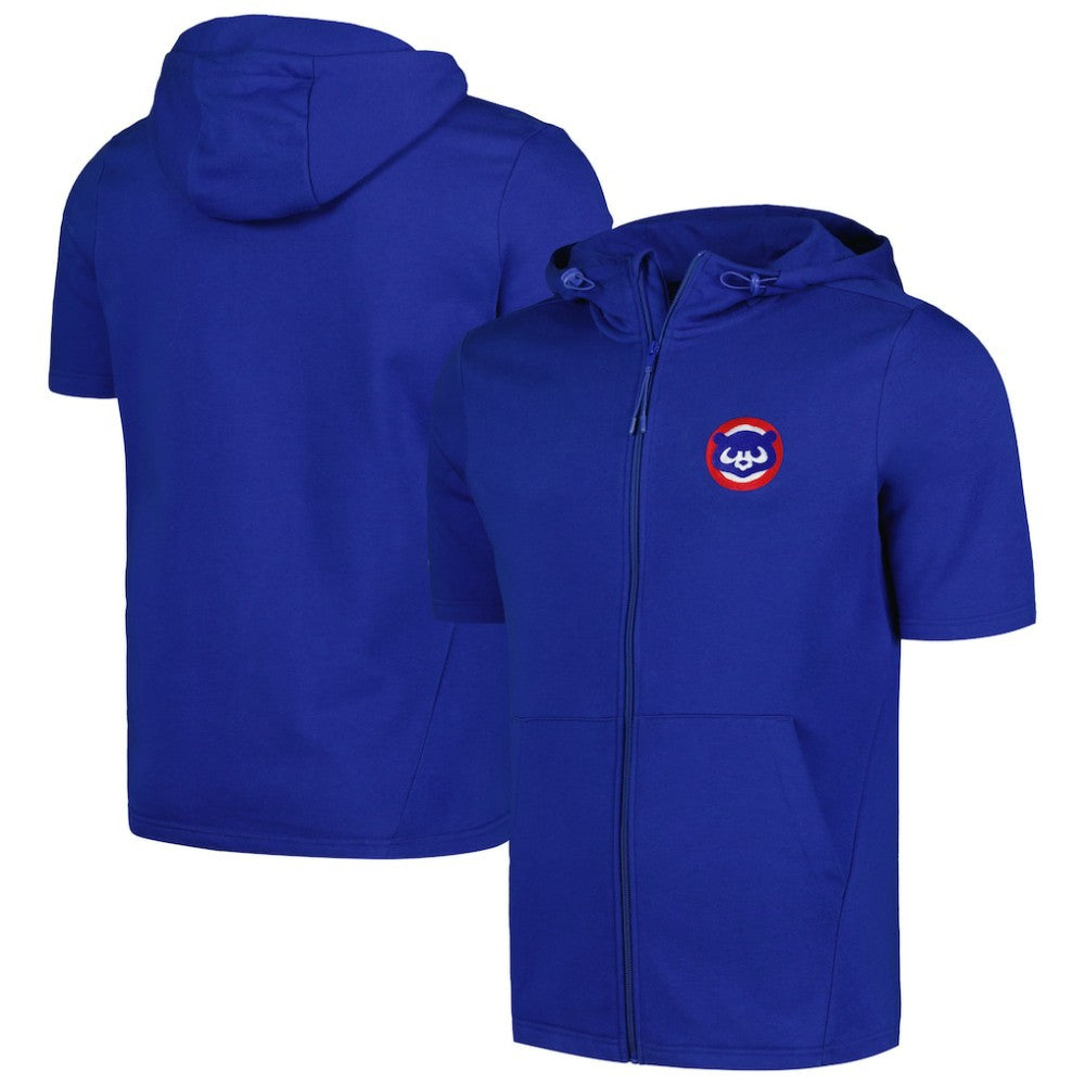 Chicago Cubs Levelwear Recruit Short Sleeve Full-Zip Hoodie - Royal Hoodies