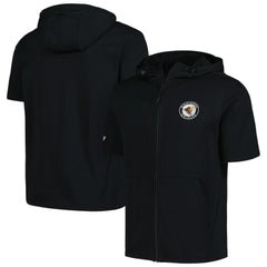 Baltimore Orioles Levelwear Recruit Short Sleeve Full-Zip Hoodie - Black Hoodies