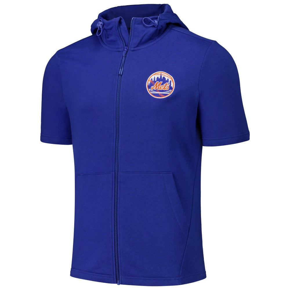 New York Mets Levelwear Recruit Short Sleeve Full-Zip Hoodie - Royal Hoodies