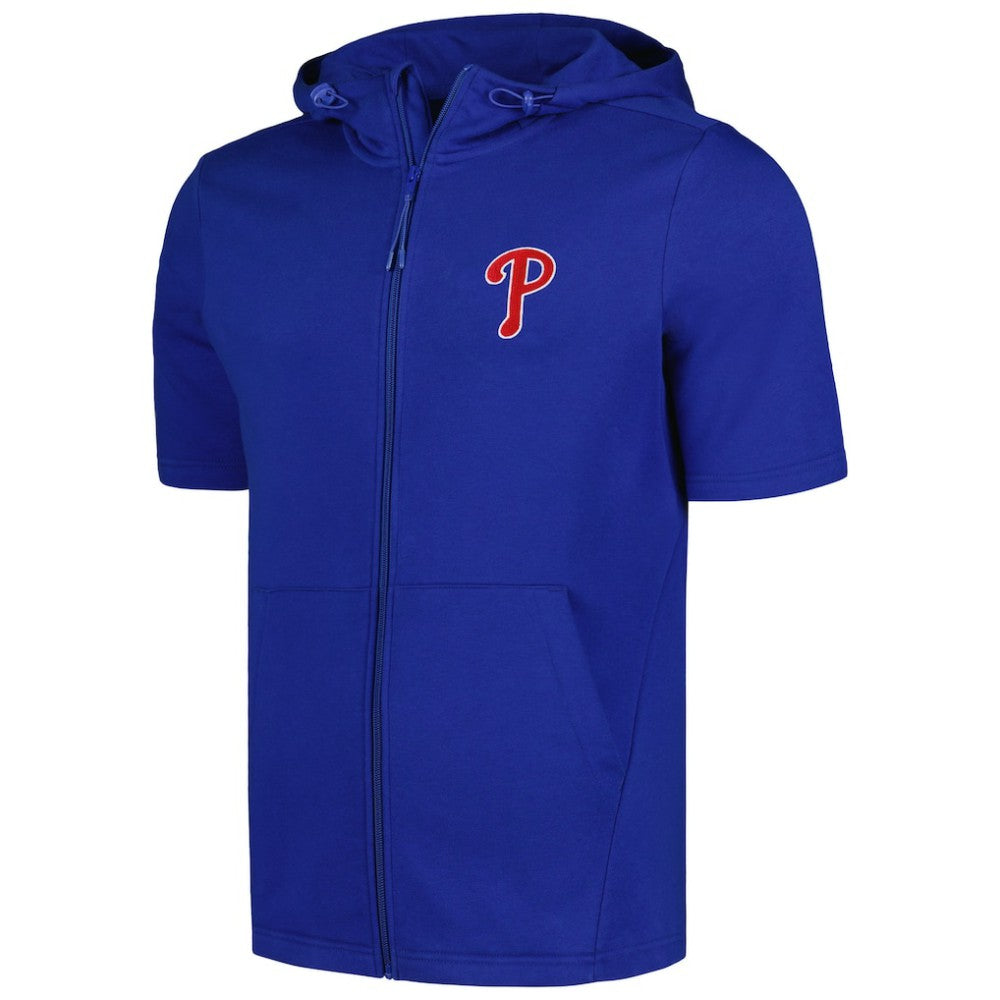 Philadelphia Phillies Levelwear Recruit Short Sleeve Full-Zip Hoodie - Royal Hoodies