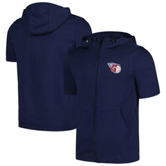 Cleveland Guardians Levelwear Recruit Short Sleeve Full-Zip Hoodie - Navy Hoodies