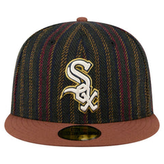 Chicago White Sox New Era Vintage Herringbone 59FIFTY Fitted Hat - Brown Hats