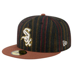 Chicago White Sox New Era Vintage Herringbone 59FIFTY Fitted Hat - Brown Hats