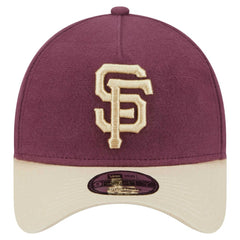 San Francisco Giants New Era Moleskin Crown A-Frame 9FORTY Adjustable Hat - Maroon Hats