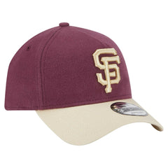 San Francisco Giants New Era Moleskin Crown A-Frame 9FORTY Adjustable Hat - Maroon Hats