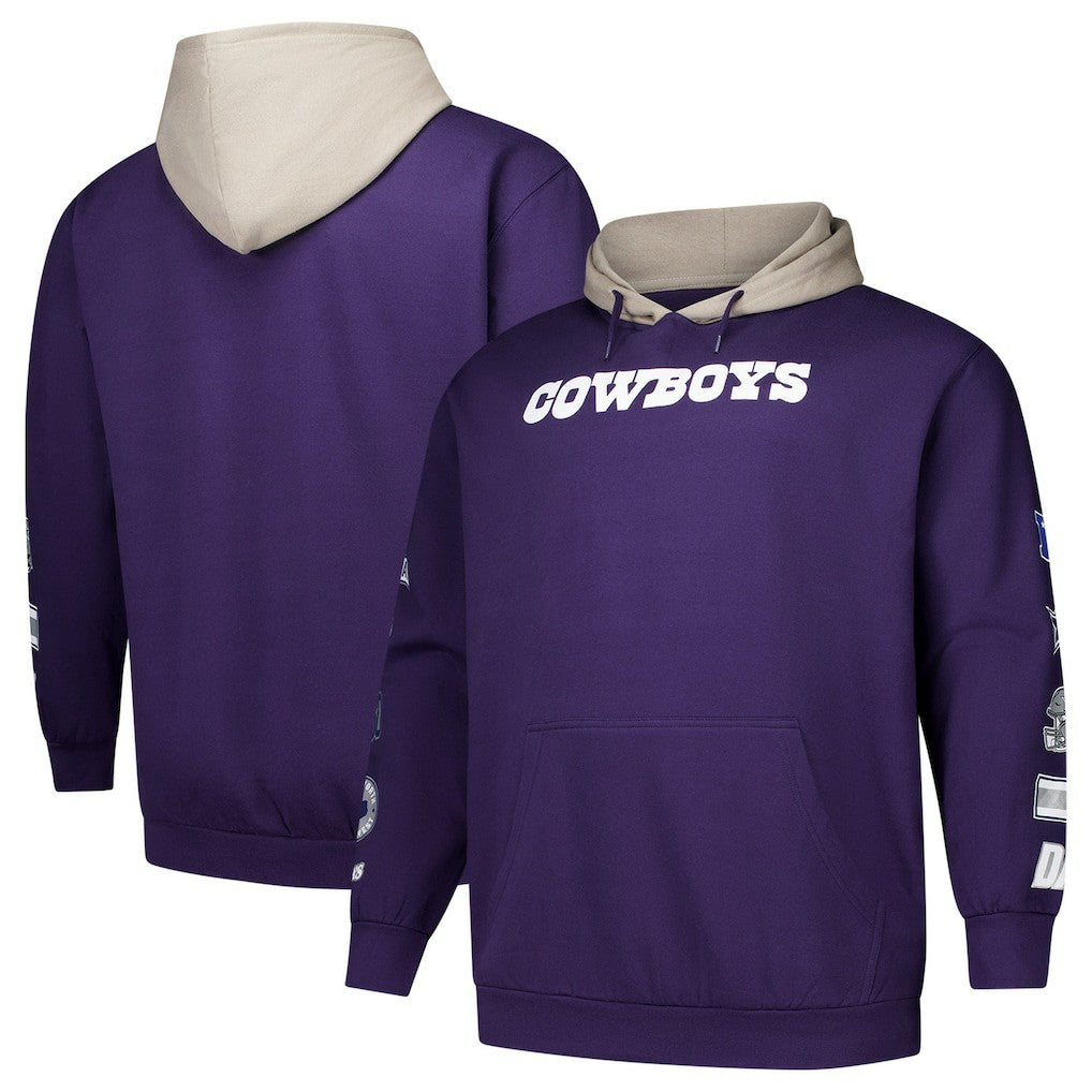 Dallas Cowboys Big & Tall Patched Out Pullover Hoodie Purple