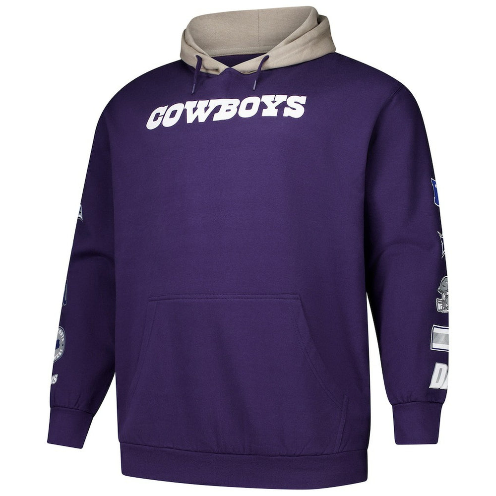 Dallas Cowboys Big & Tall Patched Out Pullover Hoodie Purple