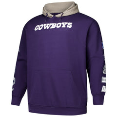 Dallas Cowboys Big & Tall Patched Out Pullover Hoodie Purple