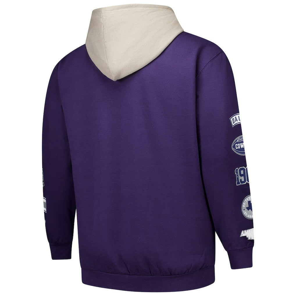 Dallas Cowboys Big & Tall Patched Out Pullover Hoodie Purple