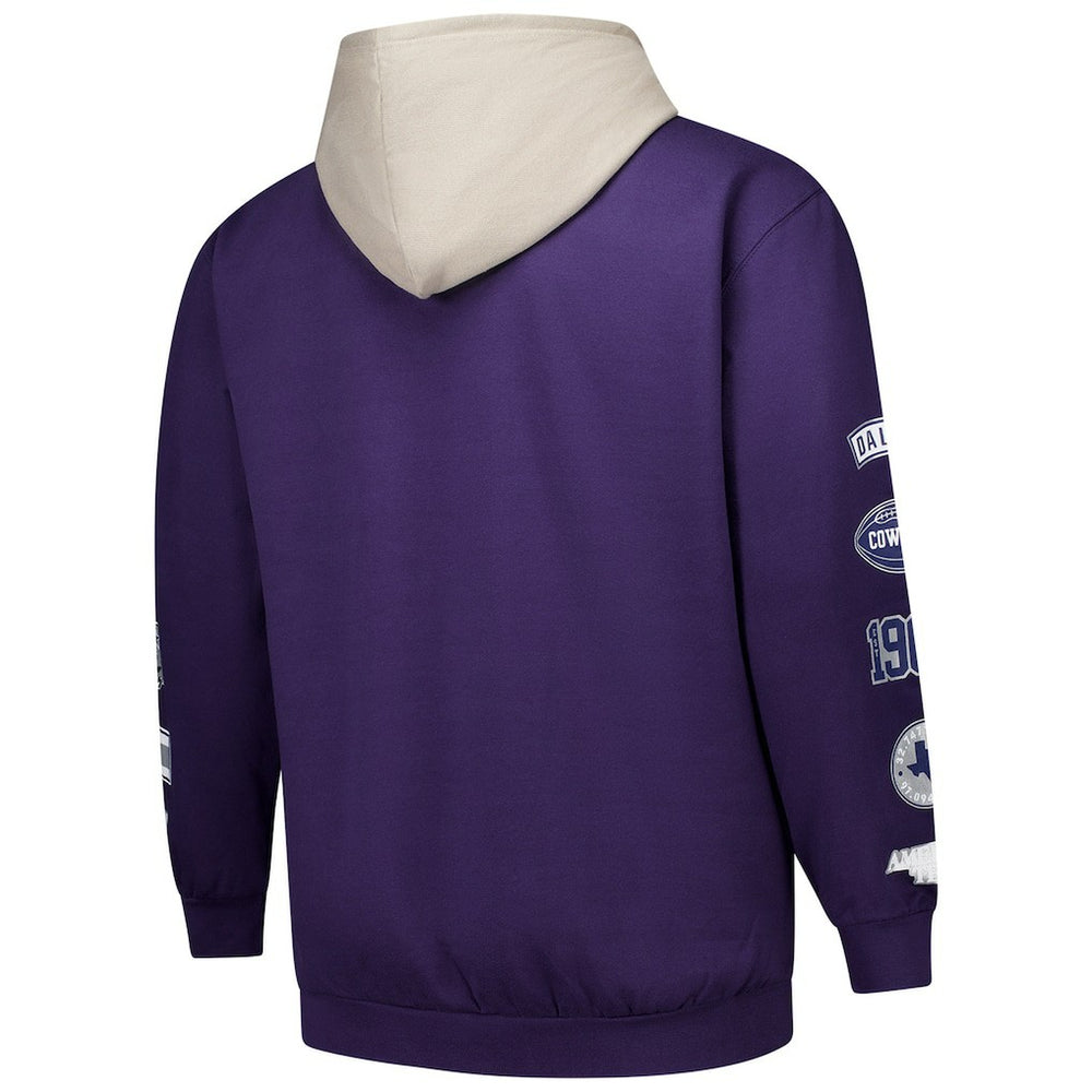 Dallas Cowboys Big & Tall Patched Out Pullover Hoodie Purple
