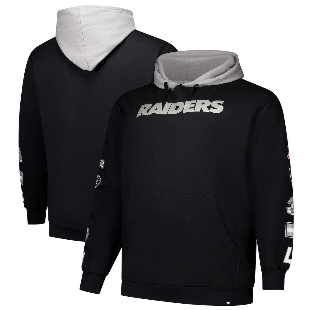 Las Vegas Raiders Big & Tall Patched Out Pullover Hoodie Black