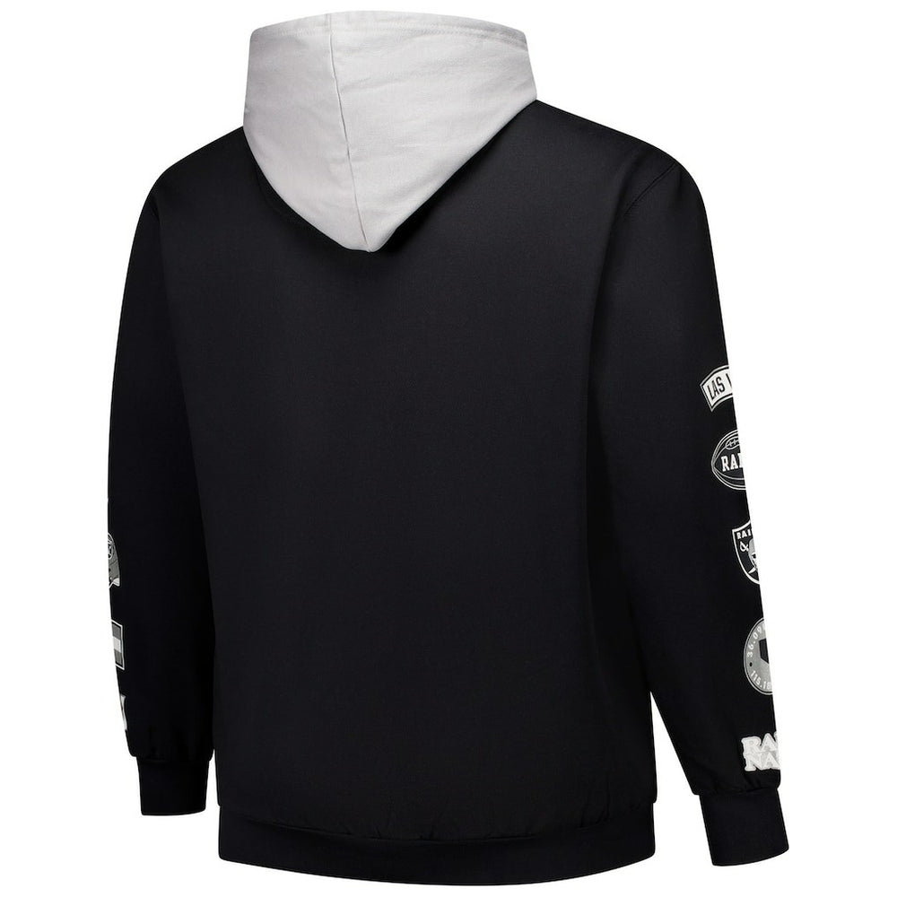 Las Vegas Raiders Big & Tall Patched Out Pullover Hoodie Black