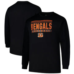 Cincinnati Bengals Profile Big & Tall Pop Long Sleeve T-Shirt Black