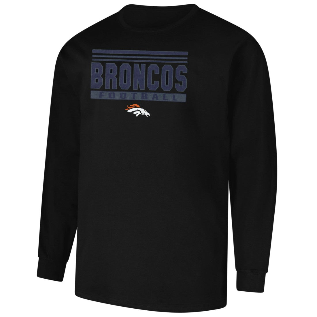 Denver Broncos Profile Big & Tall Pop Long Sleeve T-Shirt Black