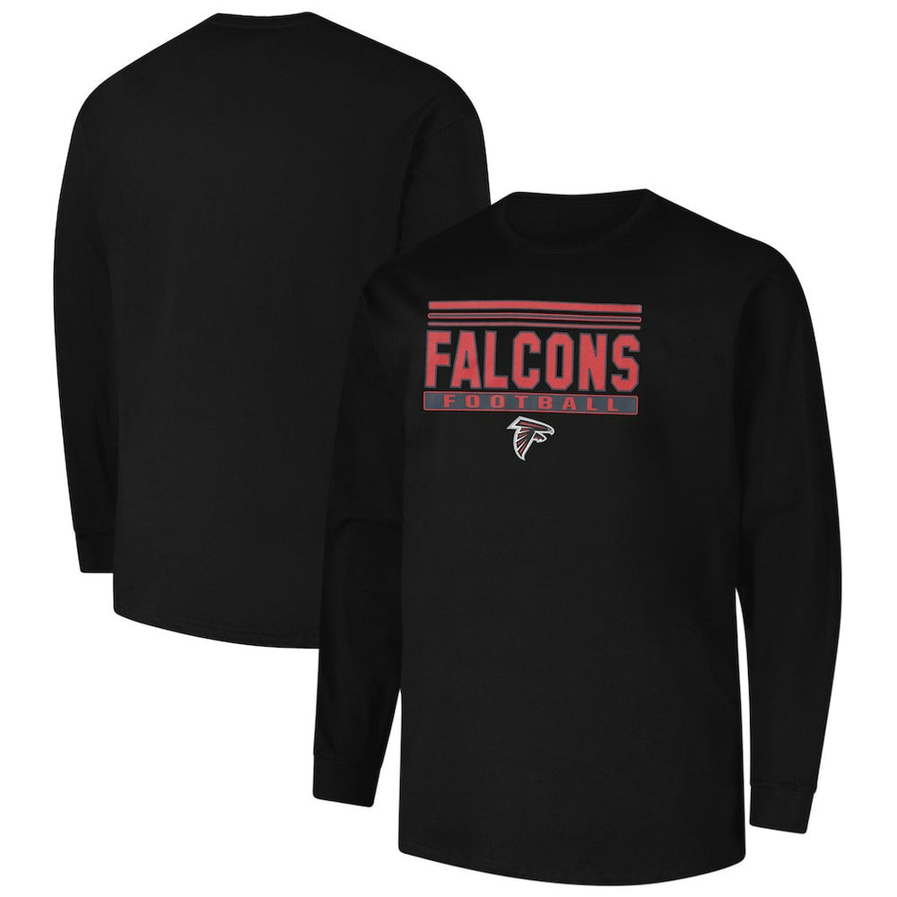 Atlanta Falcons Profile Big & Tall Pop Long Sleeve T-Shirt Black