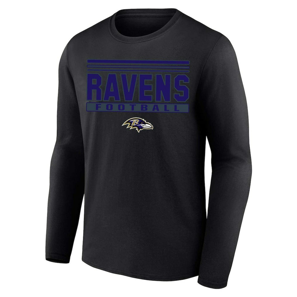 Baltimore Ravens Profile Big & Tall Pop Long Sleeve T-Shirt Black