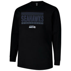 Seattle Seahawks Profile Big & Tall Pop Long Sleeve T-Shirt Black