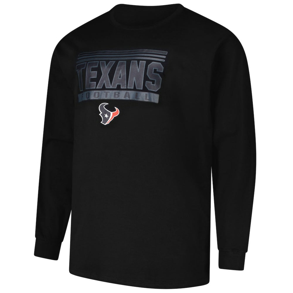 Houston Texans Profile Big & Tall Pop Long Sleeve T-Shirt Black
