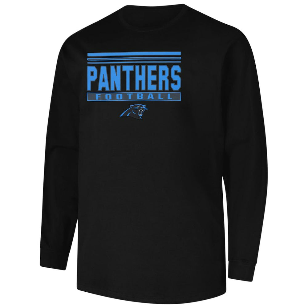 Carolina Panthers Profile Big & Tall Pop Long Sleeve T-Shirt Black