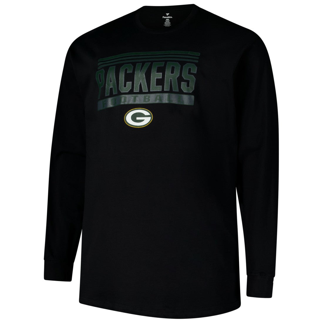 Green Bay Packers Profile Big & Tall Pop Long Sleeve T-Shirt Black