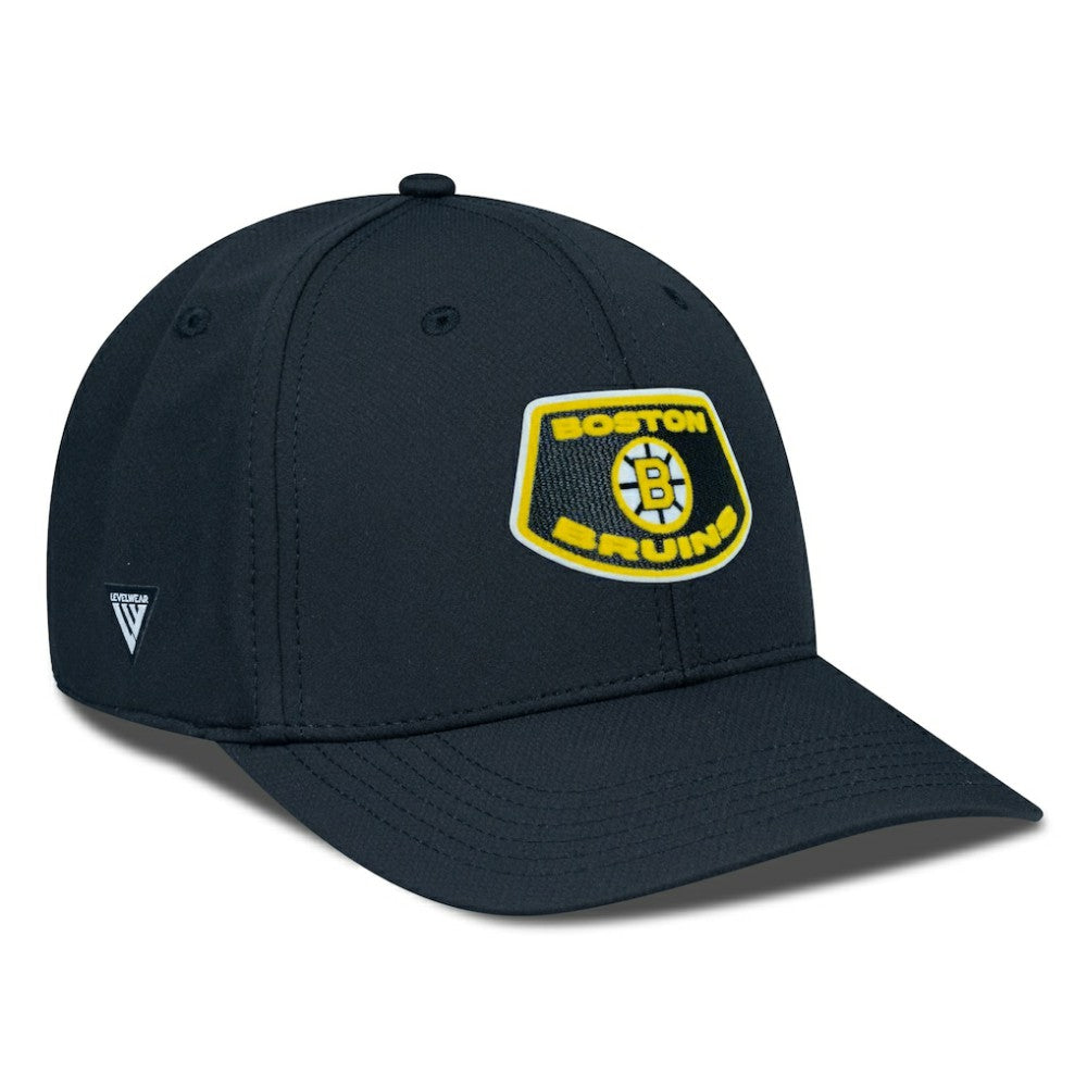 NHL Boston Bruins Levelwear Retro Skylight Rise Flex Hat - Black