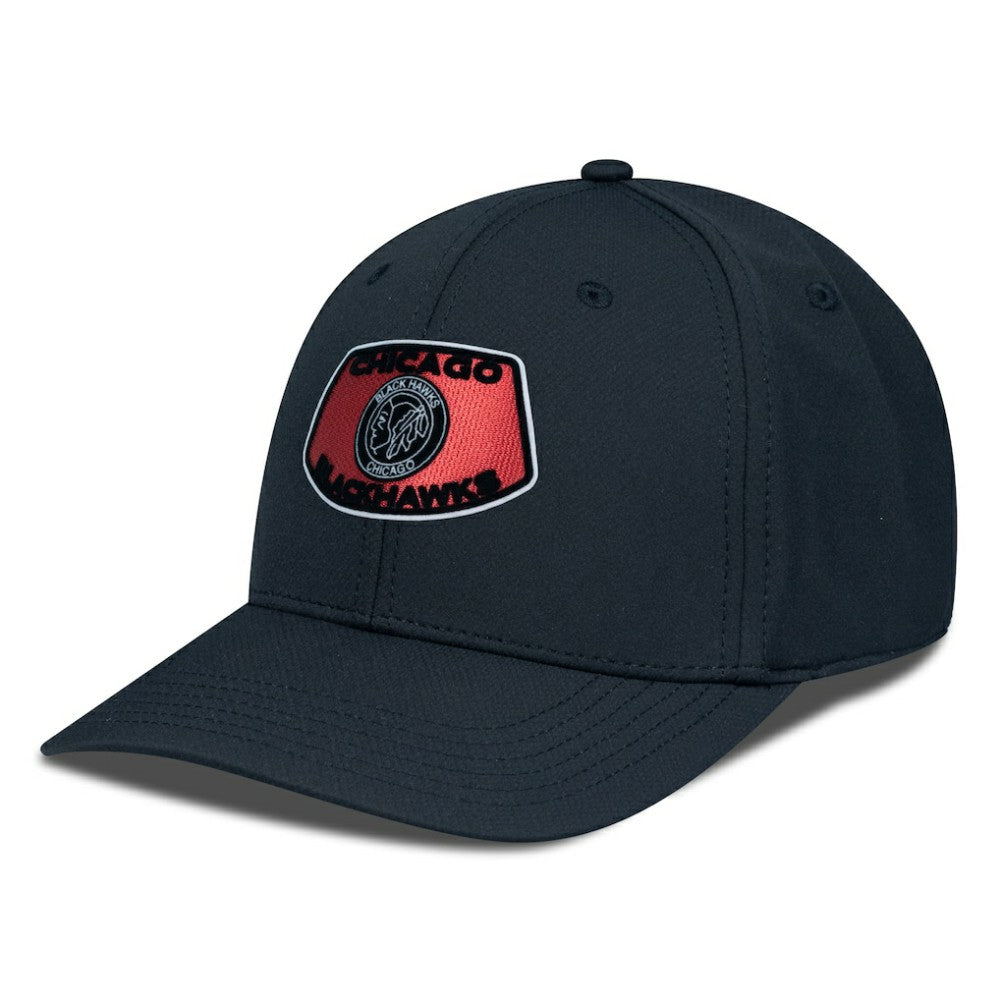 NHL Chicago Blackhawks Levelwear Retro Skylight Rise Flex Hat - Black