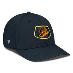 NHL Vancouver Canucks Levelwear Retro Skylight Rise Flex Hat - Black