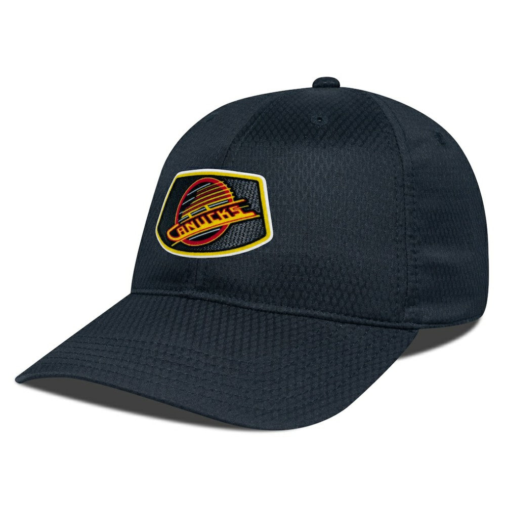 NHL Vancouver Canucks Levelwear Retro Skylight Matrix Adjustable Hat - Black