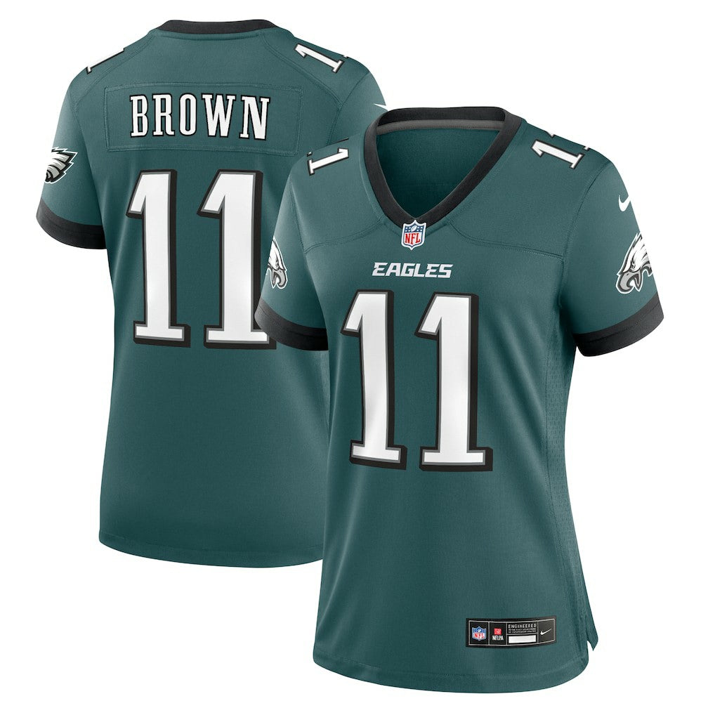 A.J. Brown Philadelphia Eagles Women's Team Game Jersey Midnight Green