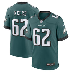 Jason Kelce Philadelphia Eagles Team Game Jersey Midnight Green