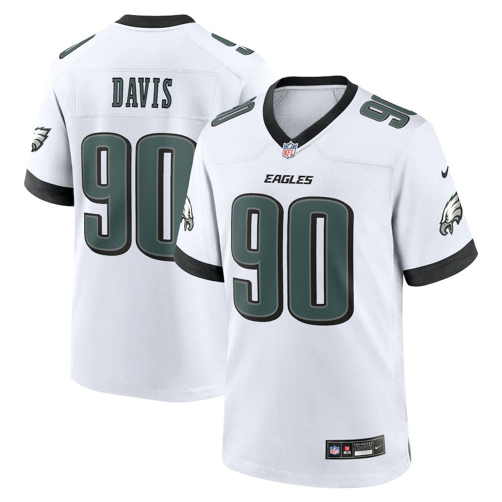 Jordan Davis Philadelphia Eagles White Game Jersey White