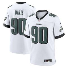 Jordan Davis Philadelphia Eagles White Game Jersey White