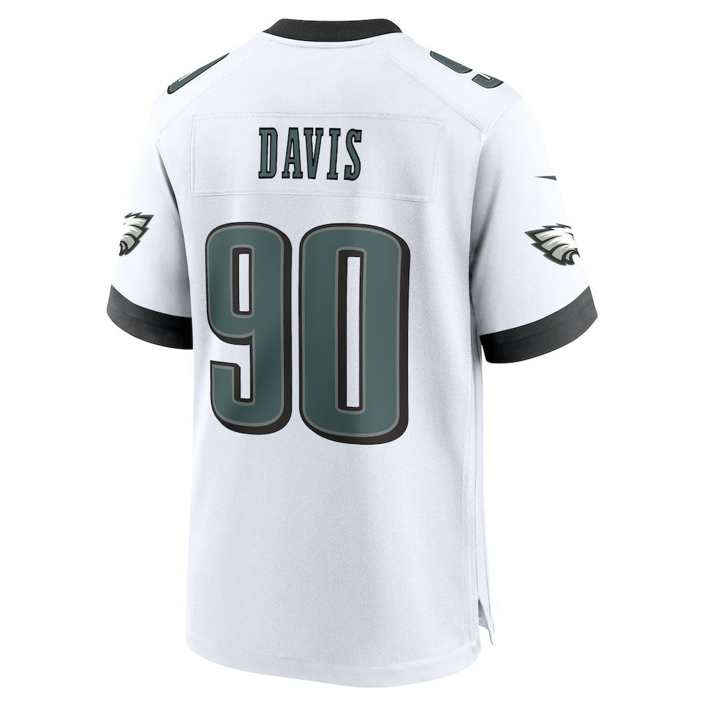 Jordan Davis Philadelphia Eagles White Game Jersey White