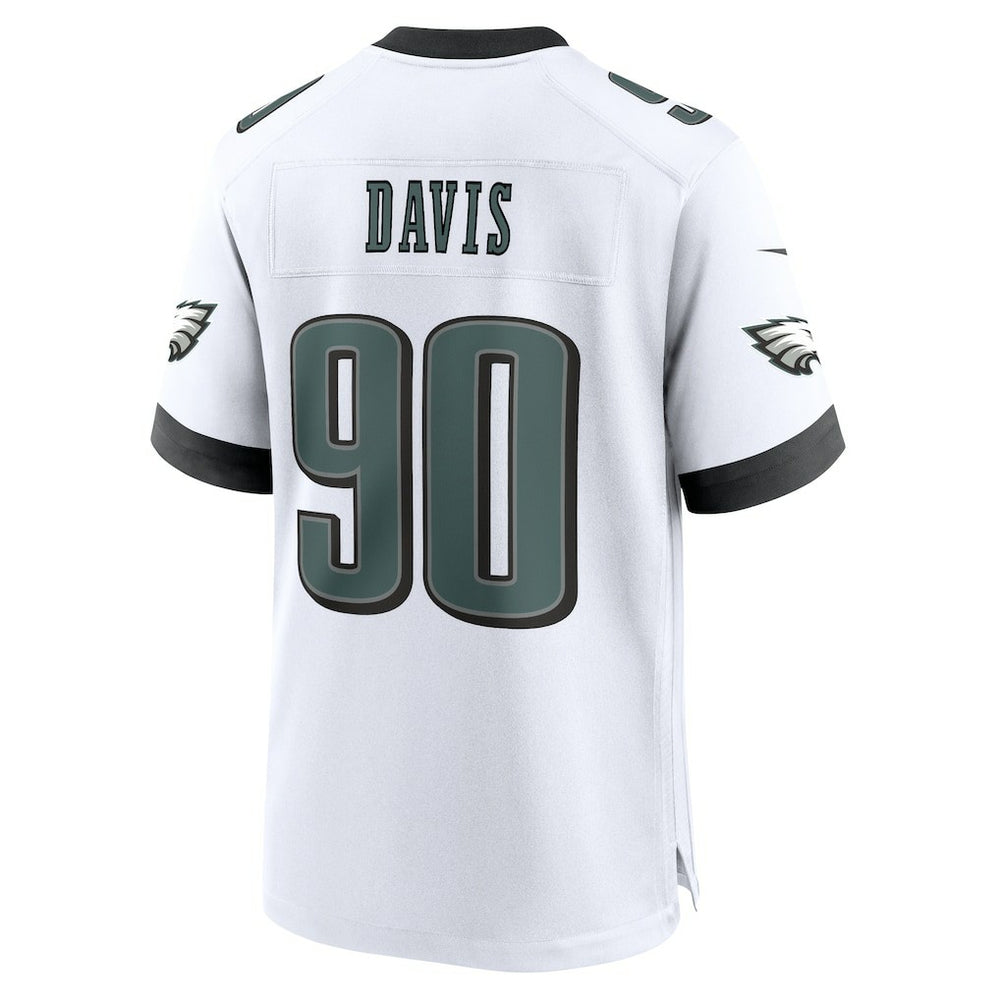 Jordan Davis Philadelphia Eagles White Game Jersey White