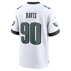 Jordan Davis Philadelphia Eagles White Game Jersey White