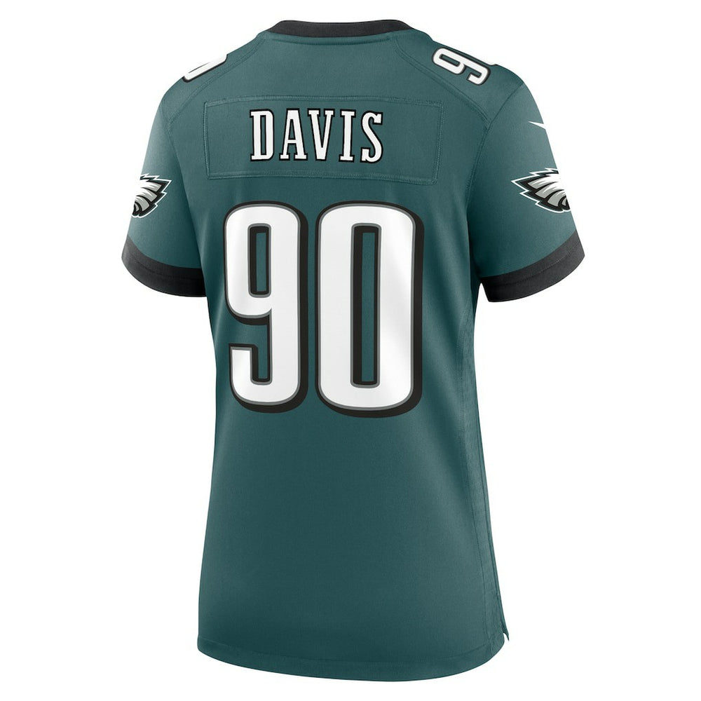Jordan Davis Philadelphia Eagles Women's Team Game Jersey Midnight Green