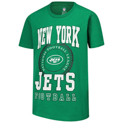 New York Jets Youth Stitched Up Retro Logo T-Shirt Green