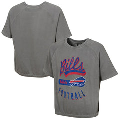 Buffalo Bills Women's Mineral Wash Short Sleeve Top Gray